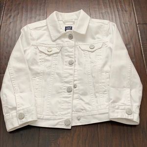 Gap kids white denim jacket